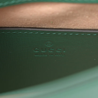 Gucci Azalea Calfskin Web Monochrome Horsebit 1955 Shoulder Bag Emerald 7 of 11