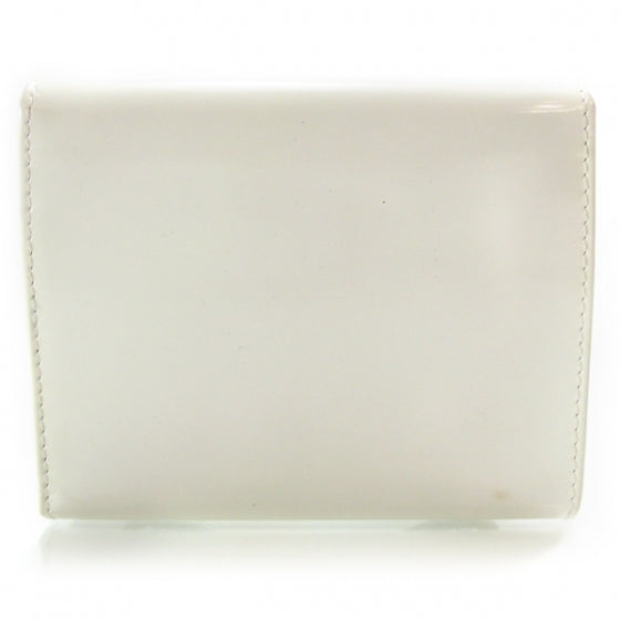 Spazzolato French Flap Wallet White