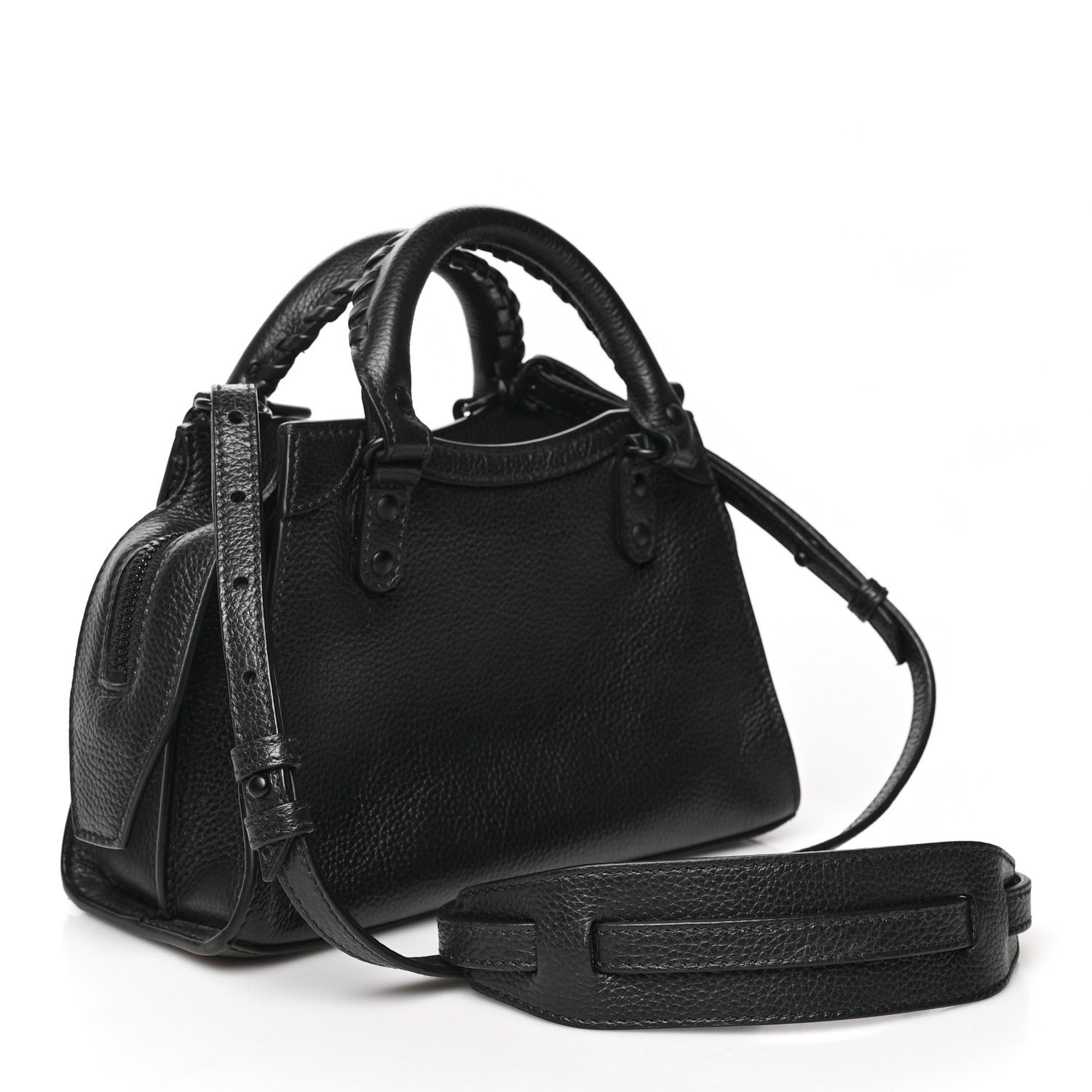 Balenciaga Grained Calfskin Neo Classic Black Hardware Mini City Black 3 of 7
