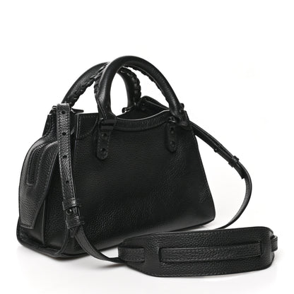 Balenciaga Grained Calfskin Neo Classic Black Hardware Mini City Black 3 of 7