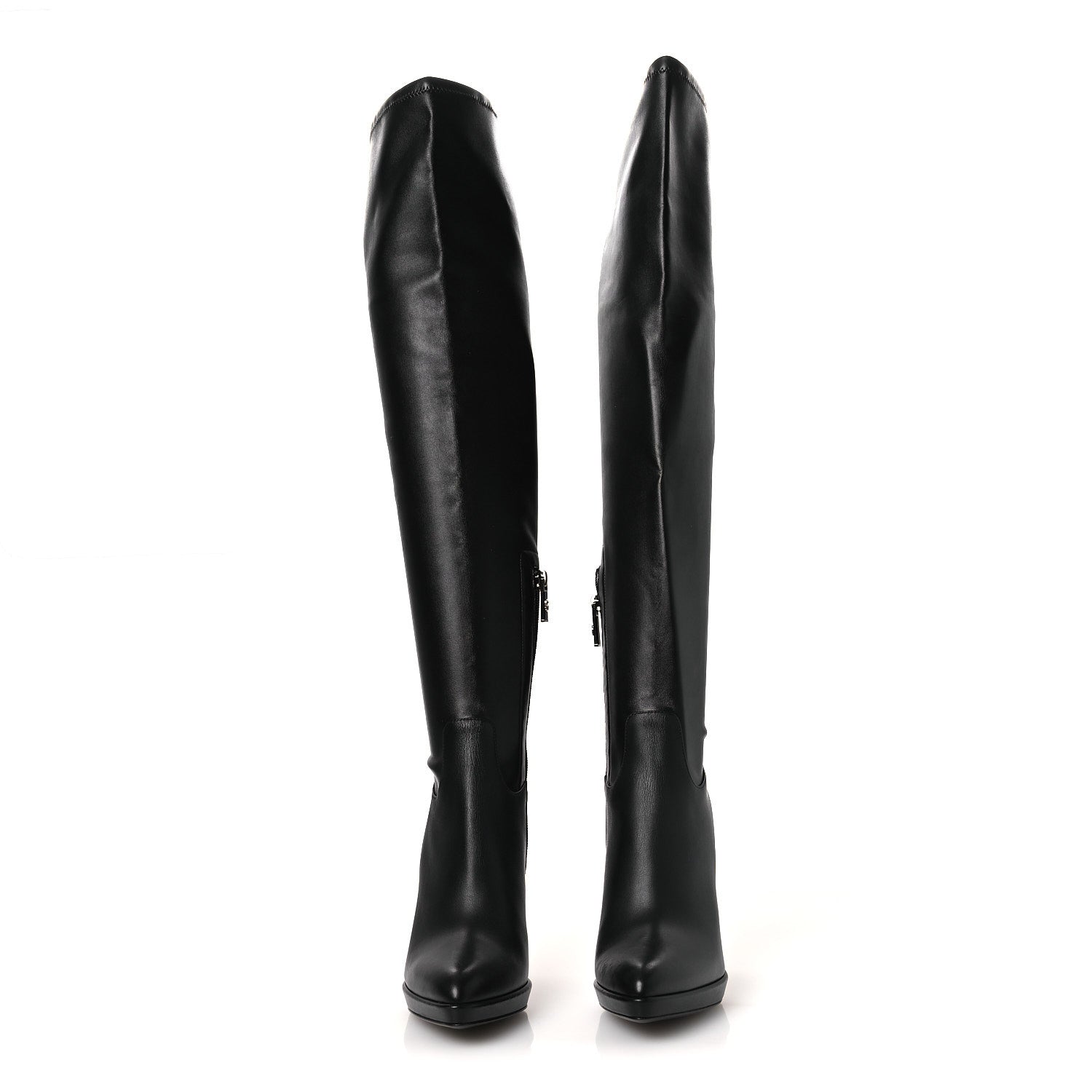 Christian Dior Nappa Knee High Boots 38.5 Black 3 of 10