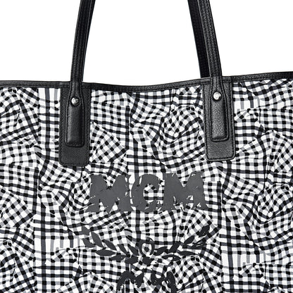 MCM Visetos Large Liz Reversible Shopper Tote Black 9 of 18