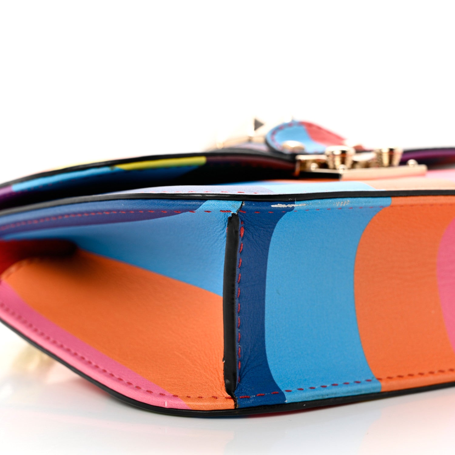 Valentino Garavani Vitello 1973 Small Glam Lock Rockstud Flap Multicolor 7 of 9