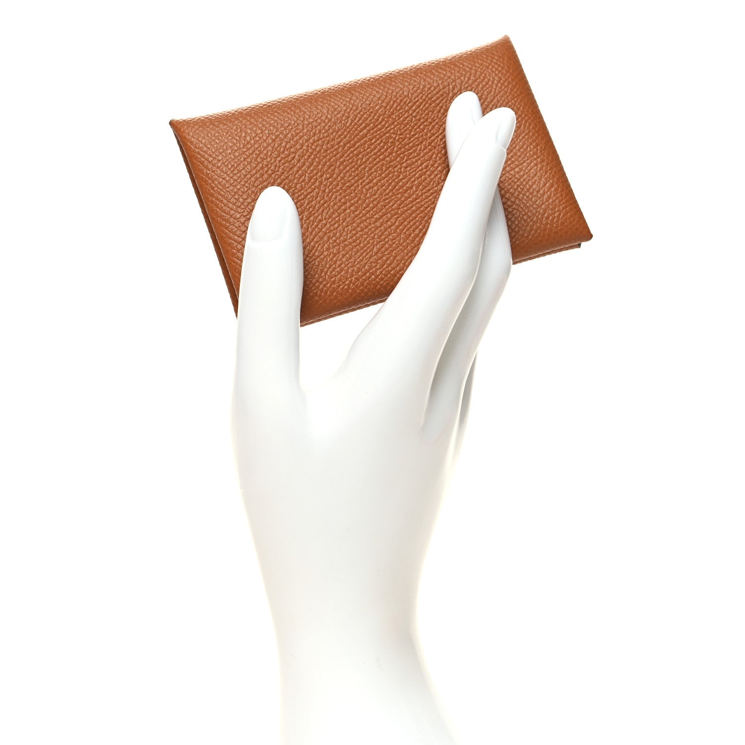 Hermes Epsom Calvi Card Case Gold 2 of 11