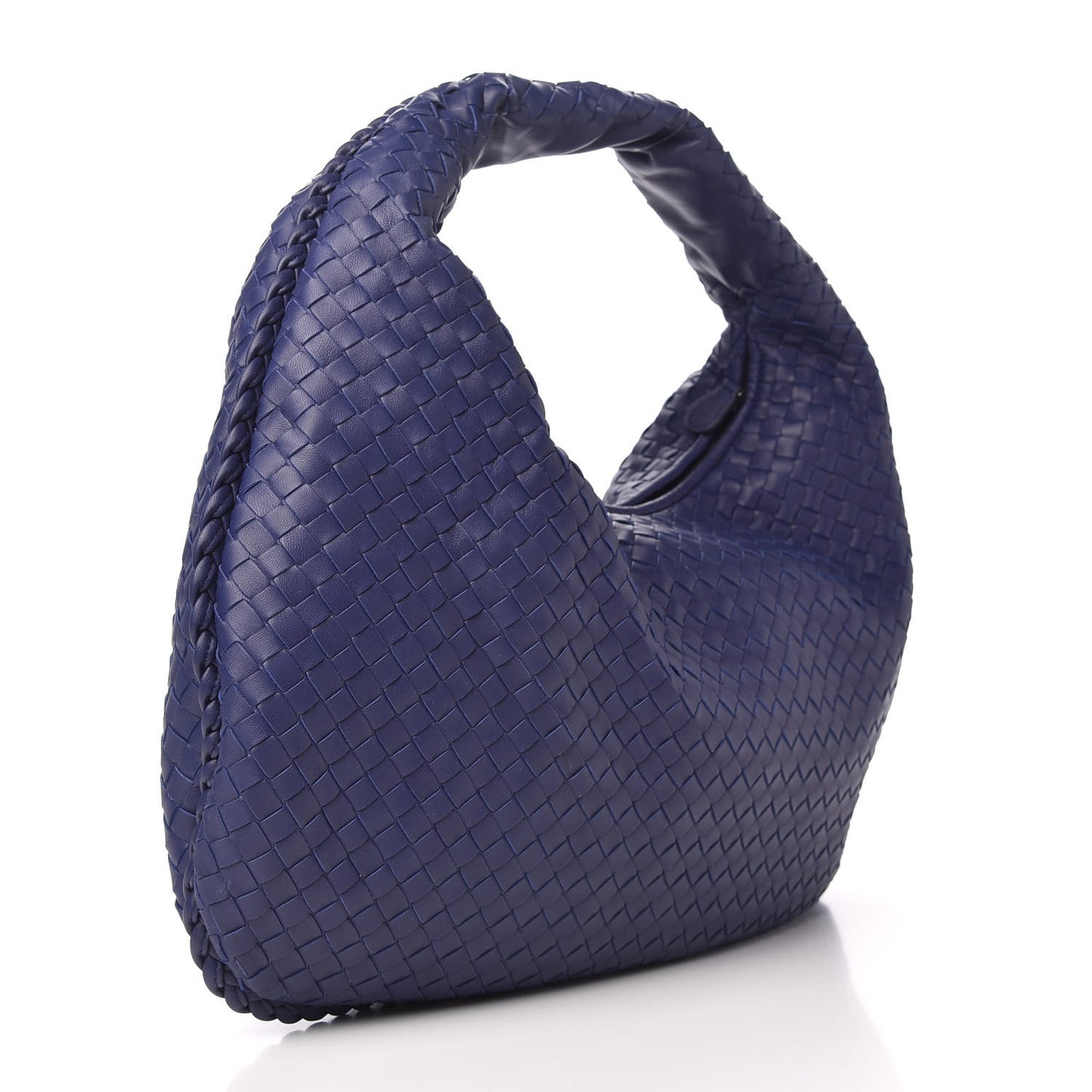 Nappa Intrecciato Medium Veneta Hobo Sapphire