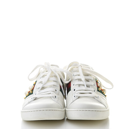 Gucci Calfskin Web Pearl Studded Womens Ace Sneakers 35 White 2 of 14