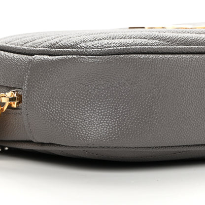Saint Laurent Grain De Poudre Matelasse Monogram Mini Lou Camera Bag Fog 9 of 10