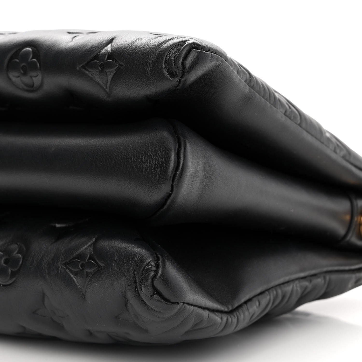 Louis Vuitton Lambskin Embossed Monogram Coussin PM Black 9 of 15