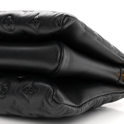 Louis Vuitton Lambskin Embossed Monogram Coussin PM Black 9 of 15