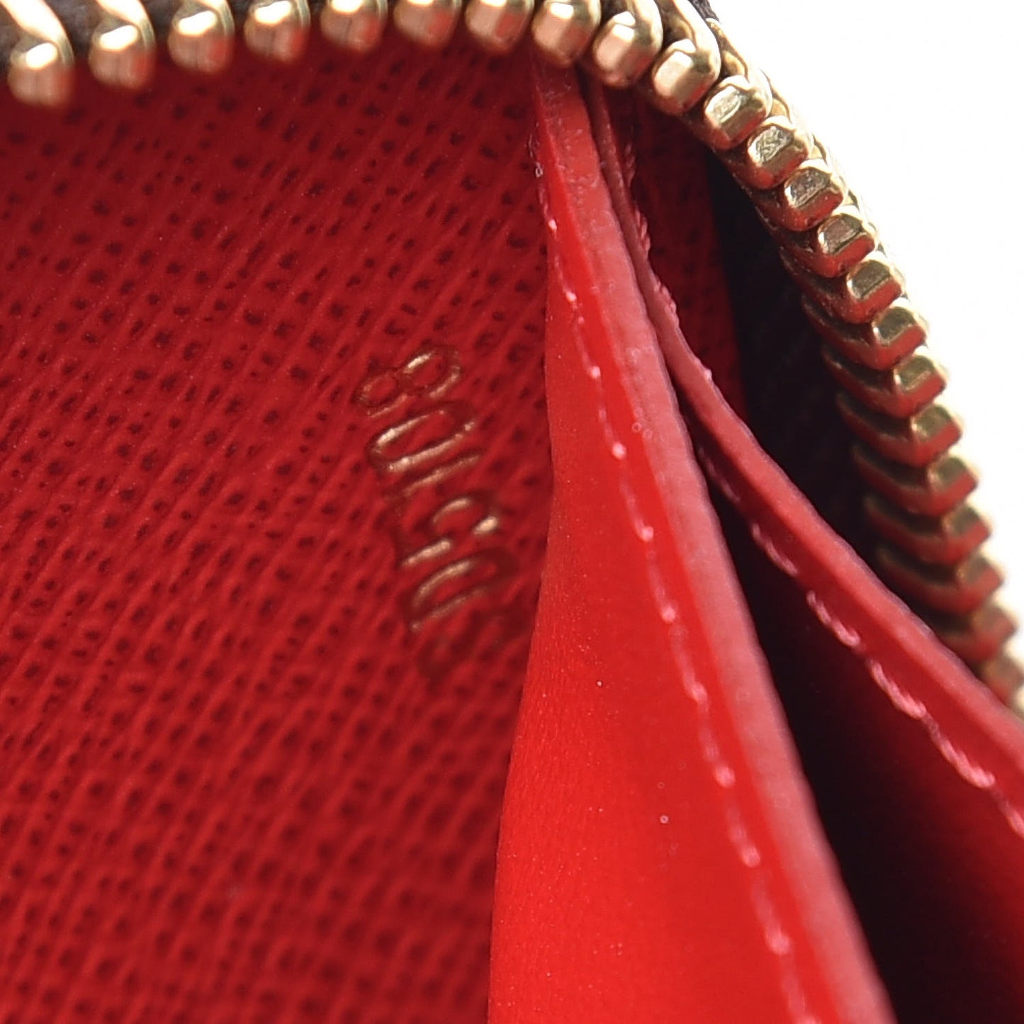 Damier Ebene Clemence Wallet Cherry