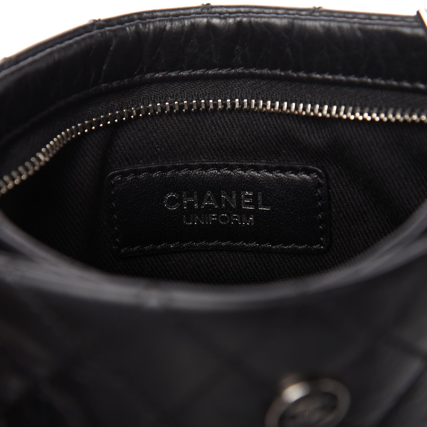 Chanel Aged Calfskin Quilted Crossbody Bag Black 9 of 10