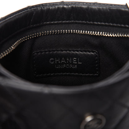Chanel Aged Calfskin Quilted Crossbody Bag Black 9 of 10