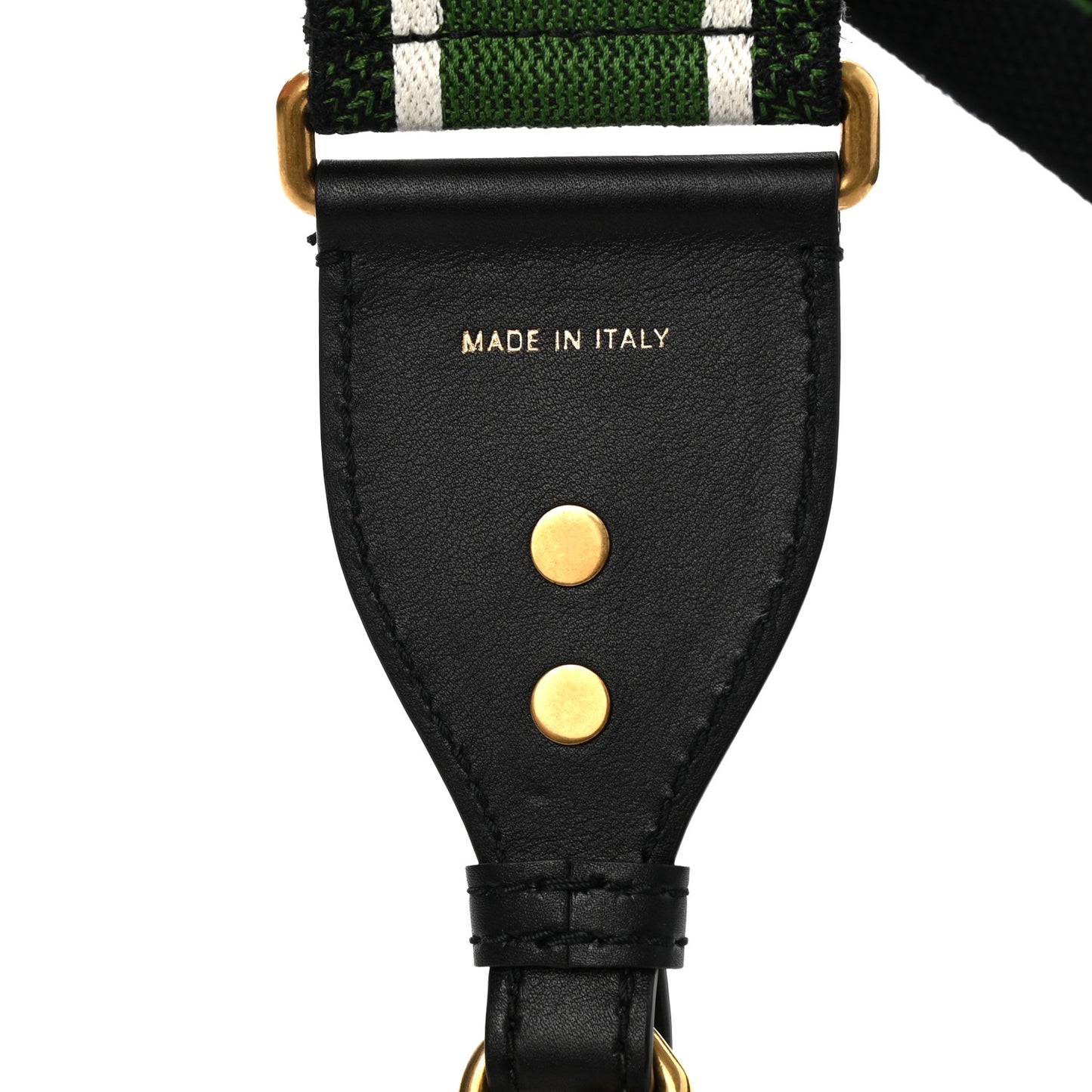 Canvas Embroidered Shoulder Strap Green