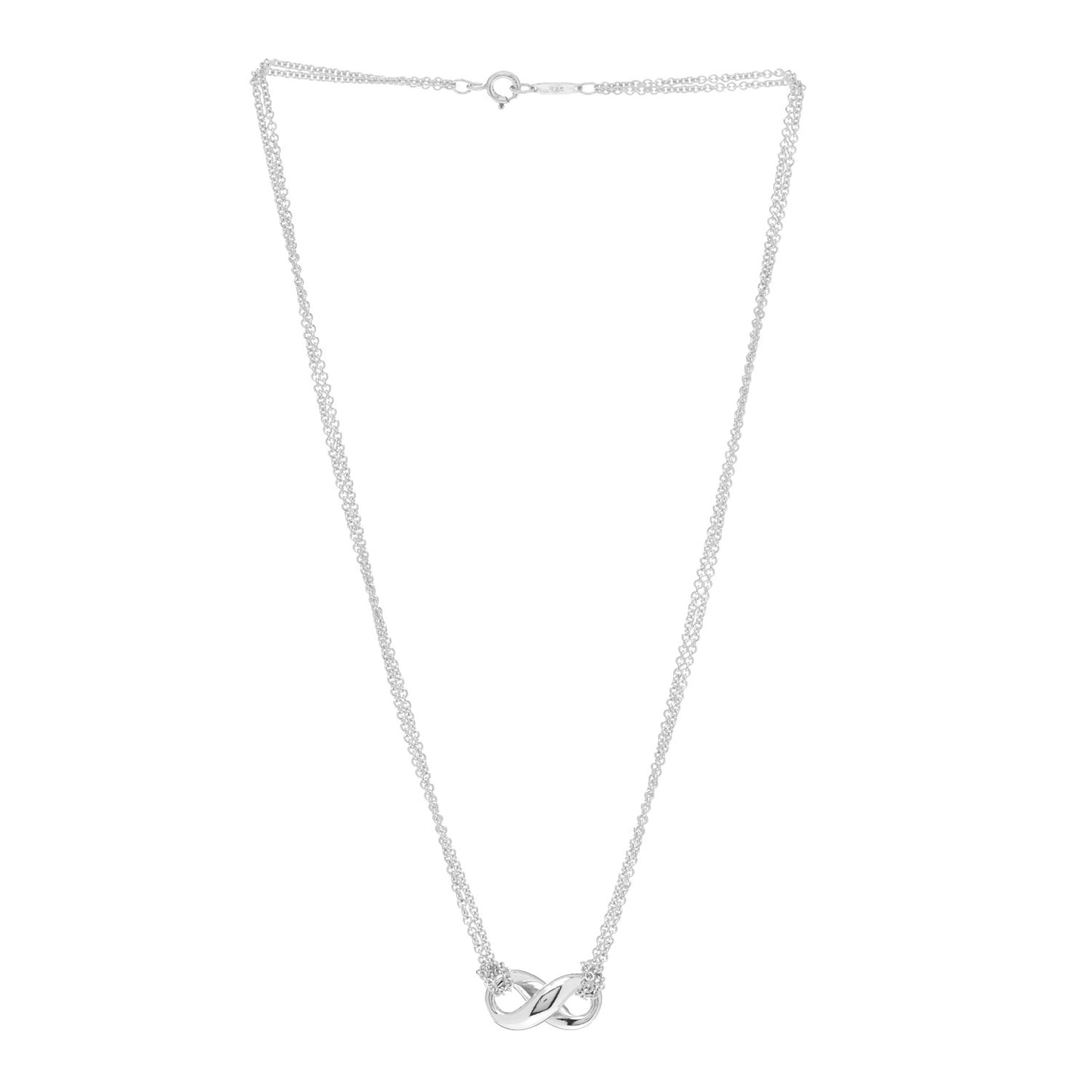 Sterling Silver Figure 8 Pendant Necklace
