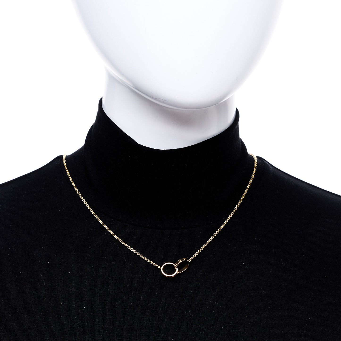 18K Yellow Gold Interlocking LOVE Necklace