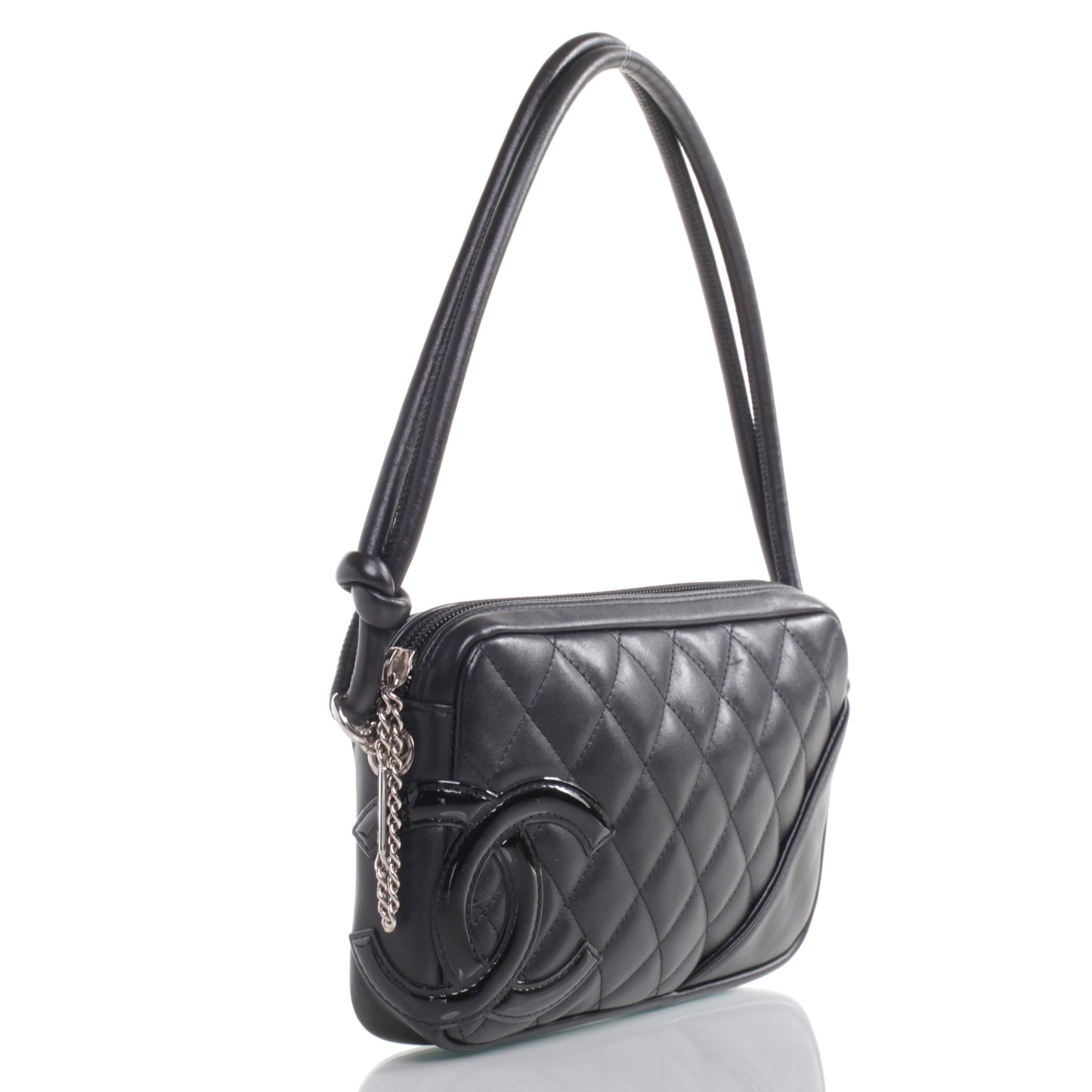 Calfskin Quilted Cambon Pochette Black