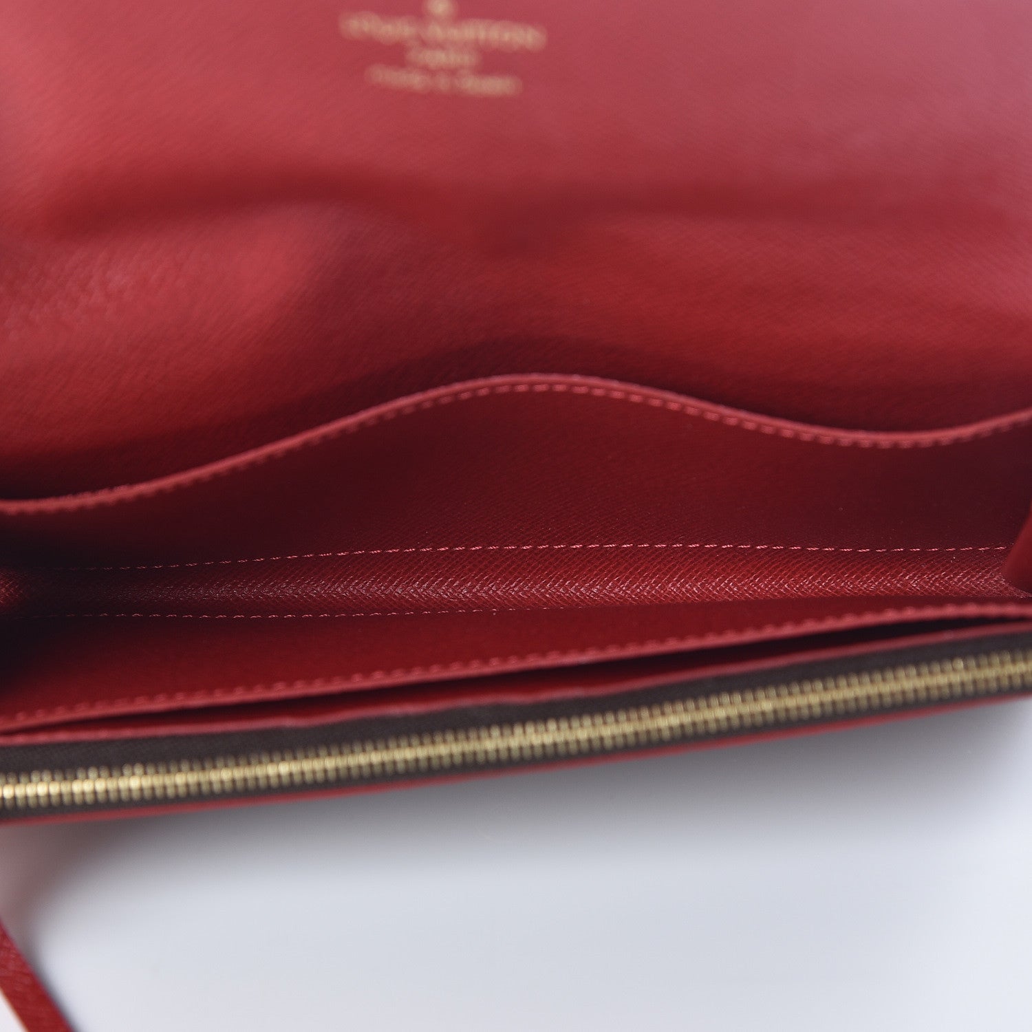 Louis Vuitton Damier Ebene Caissa Wallet Cherry 7 of 8