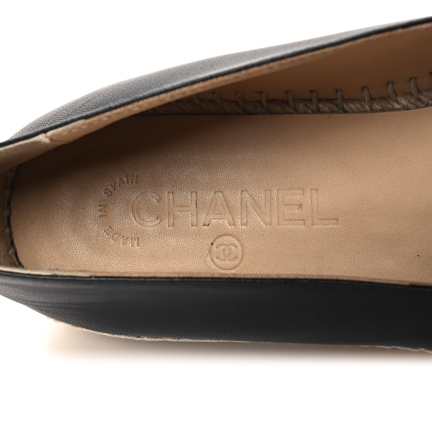 Lambskin CC Espadrilles 40 Black