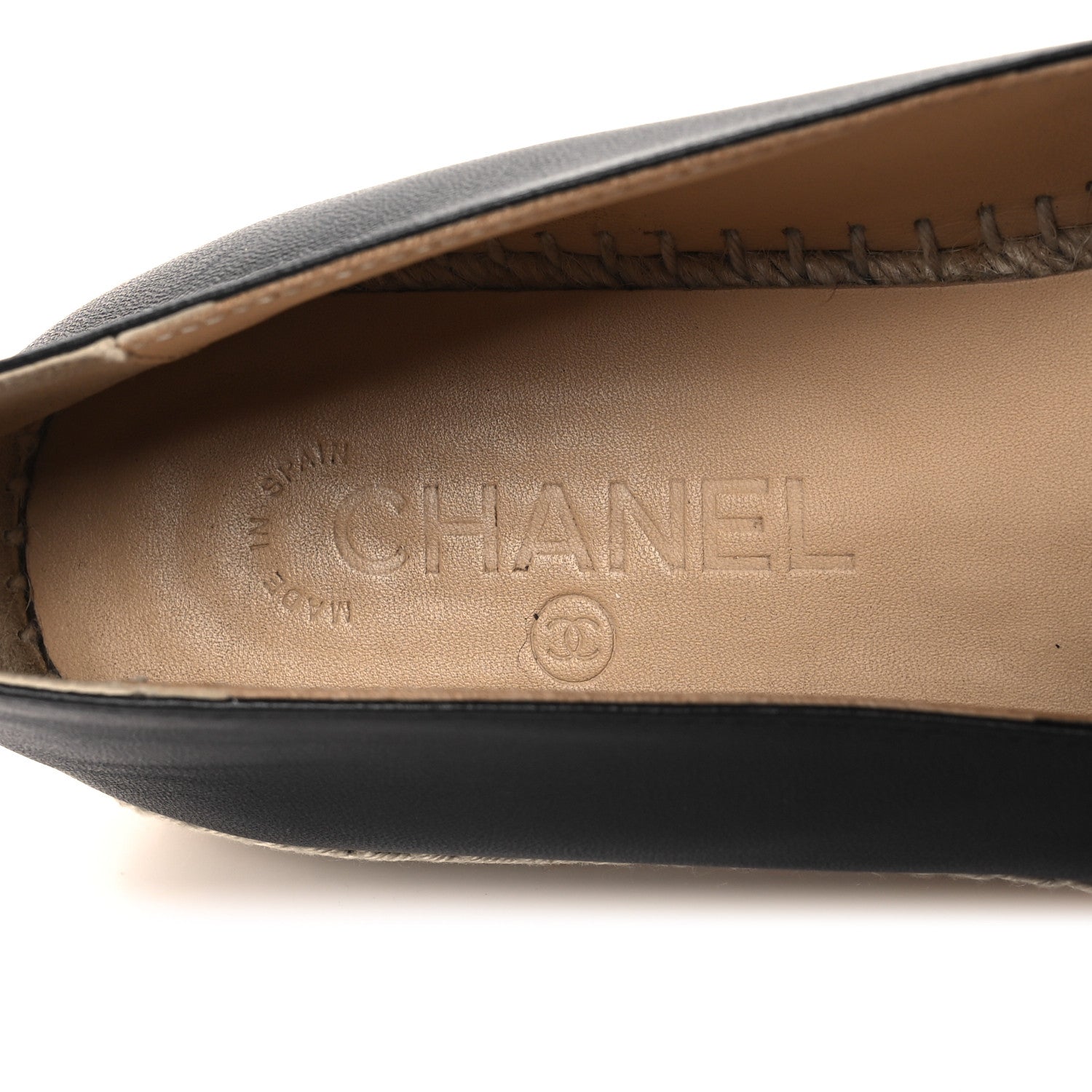 Chanel Lambskin CC Espadrilles 40 Black 9 of 10