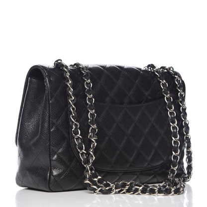 Chanel Caviar Quilted Jumbo Single Flap Black 3 of 13