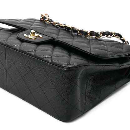 Chanel Caviar Quilted Jumbo Double Flap Black 12 of 12