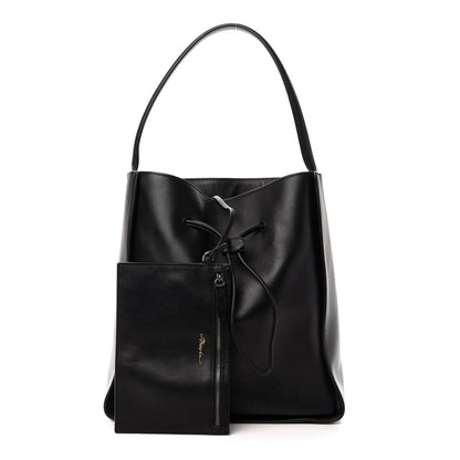 3.1 Phillip Lim 3.1 Smooth Calfskin Large Soleil Bucket Bag Black 1 of 13