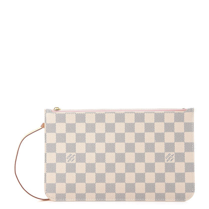 Louis Vuitton Damier Azur Neverfull MM GM Pochette Rose Ballerine 1 of 9