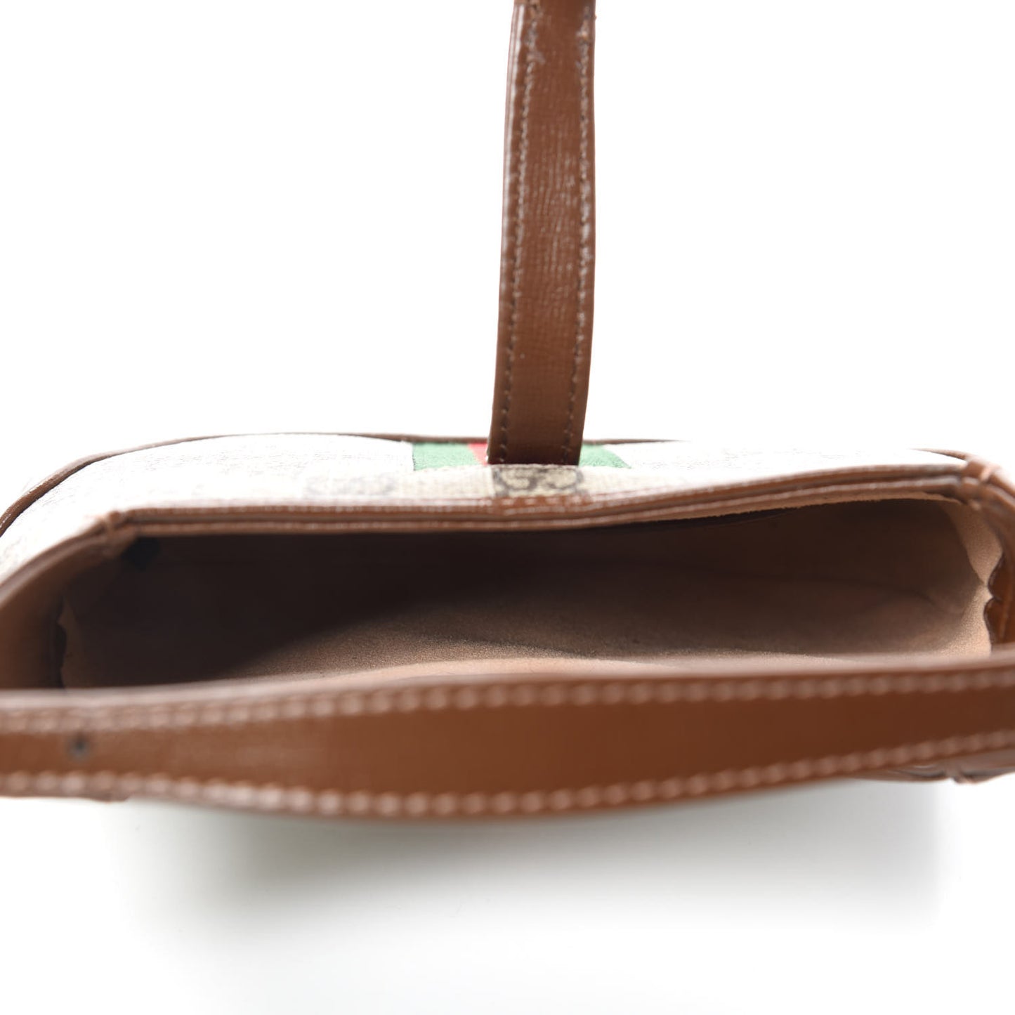 GG Supreme Monogram Azalea Calfskin Web Mini Jackie 1961 Hobo Beige Ebony Brown Sugar