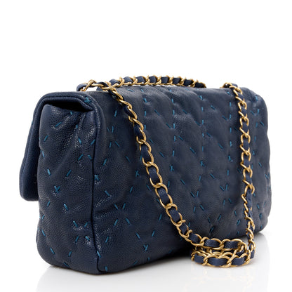 Chanel Caviar Wild Stitch Flap Navy 3 of 12