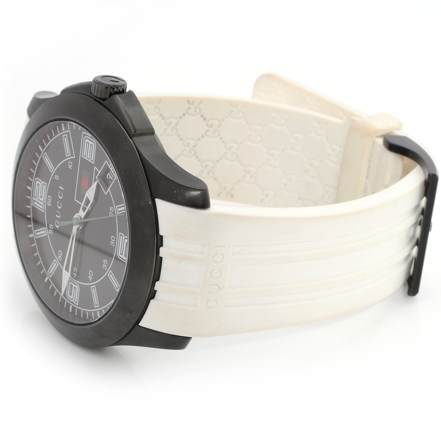 PVD Stainless Steel Rubber 44mm G-Timeless Quartz Watch Black