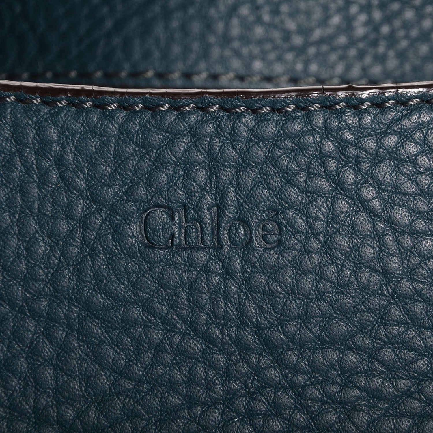 Chloe Calfskin Medium Marcie Round Crossbody Bag Teal 10 of 11