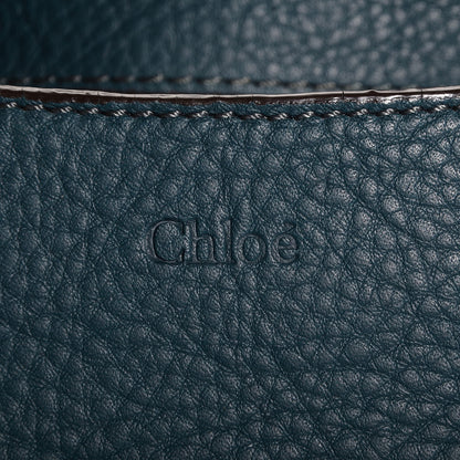 Chloe Calfskin Medium Marcie Round Crossbody Bag Teal 10 of 11