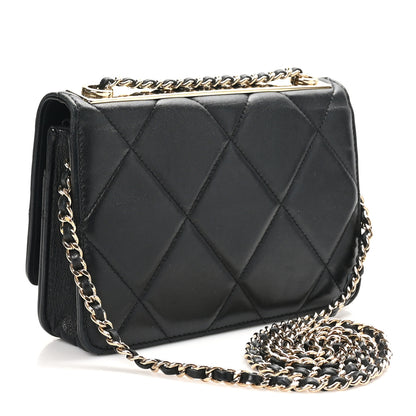 Chanel Lambskin Quilted Trendy CC Wallet On Chain WOC Black 3 of 13