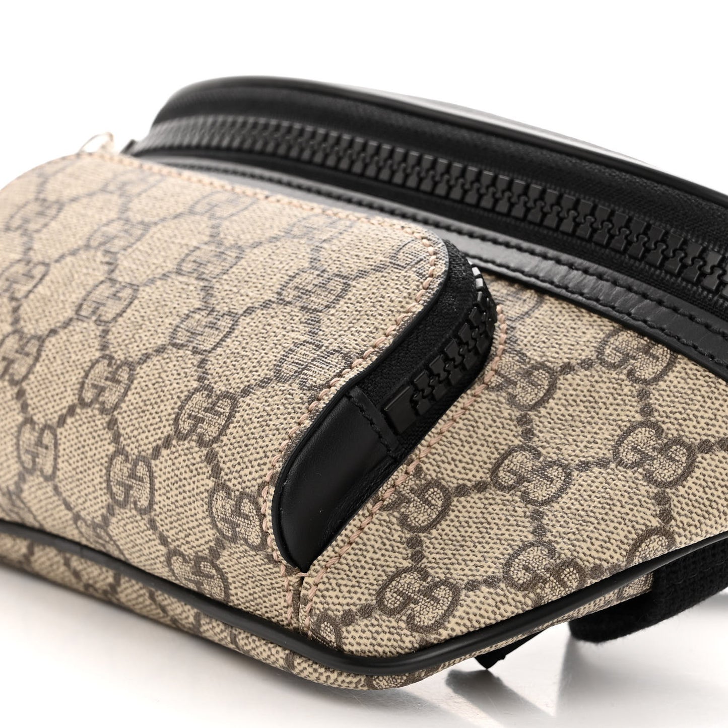 GG Supreme Monogram Belt Bag Black