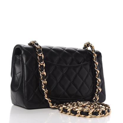 Chanel Lambskin Quilted Mini Coco Charms Rectangular Flap Black 3 of 11
