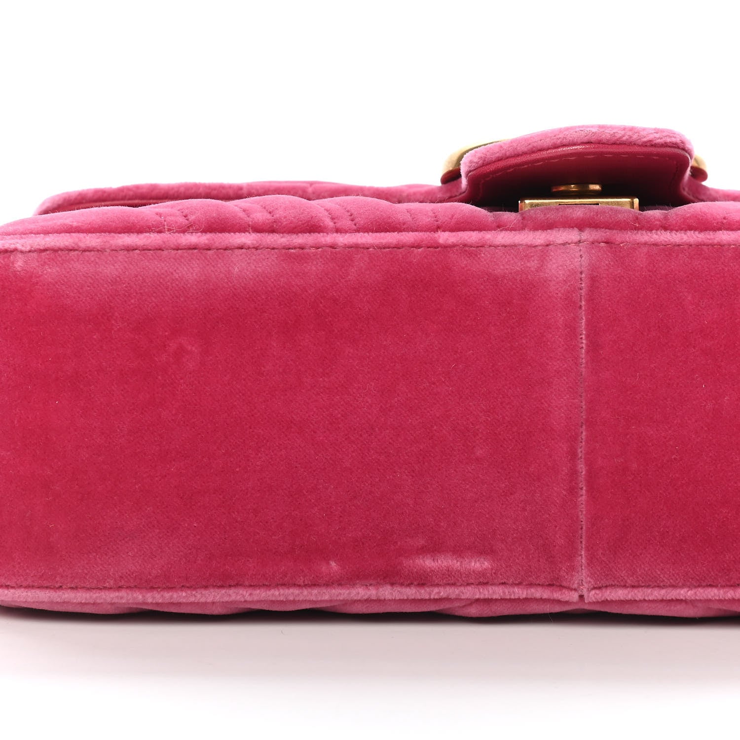Gucci Velvet Matelasse Small GG Marmont Shoulder Bag Light Raspberry Rose 9 of 9