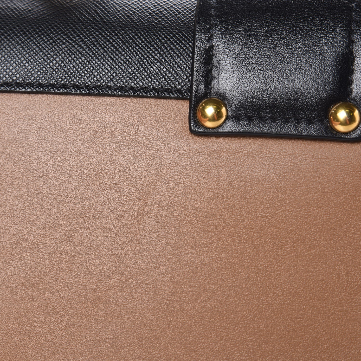 Prada City Calfskin Saffiano Cahier Bag Caramel Black 12 of 12
