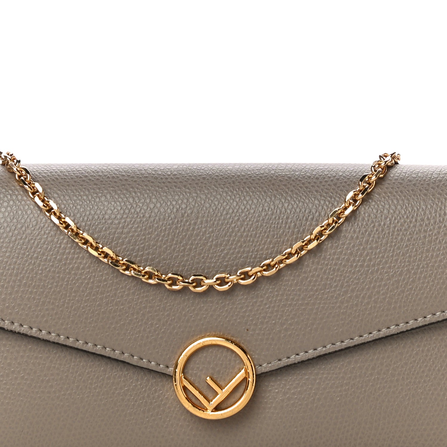 Fendi Vitello Cruise F is Fendi Continental Envelope Wallet on Chain Tortora 8 of 11