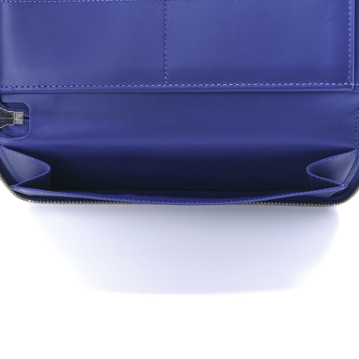 Taurillon Illusion Zippy Vertical Wallet Bleu Rose