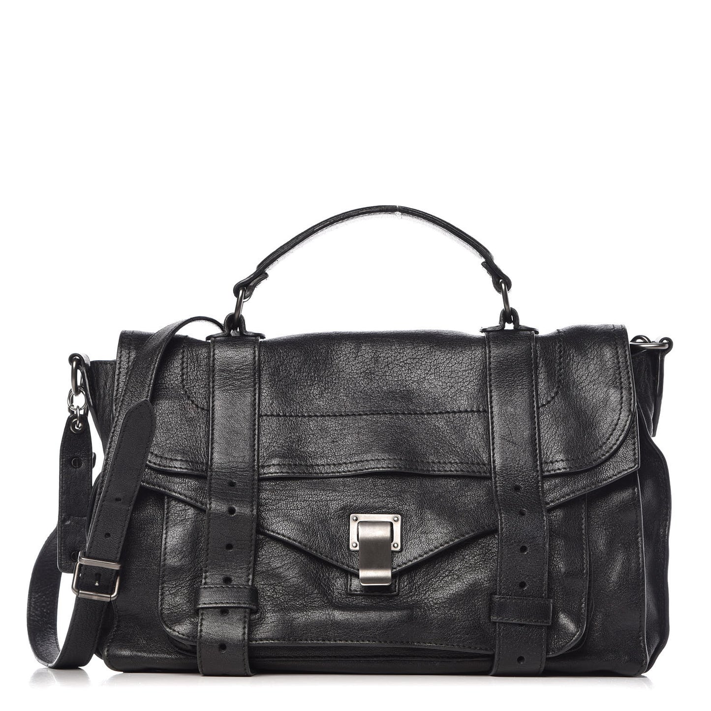 Lambskin Medium PS1 Satchel Black
