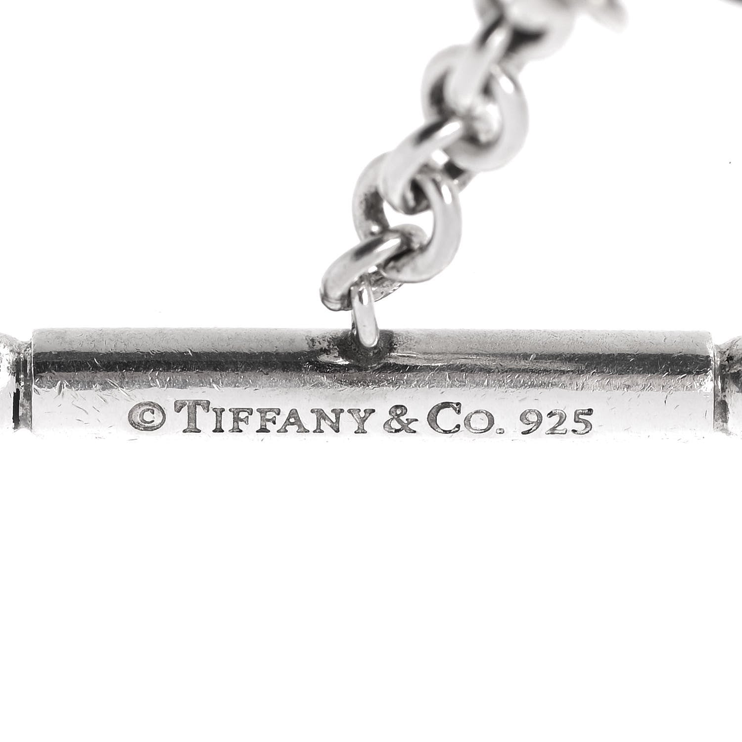 Tiffany Sterling Silver Black Onyx Bead Toggle Bracelet 4 of 4