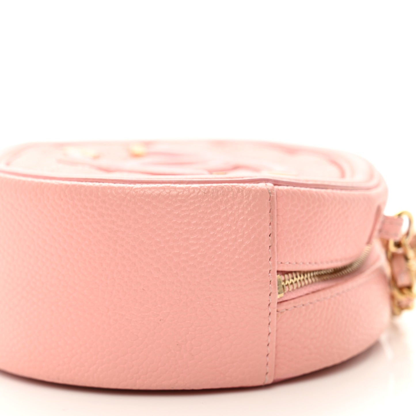 Caviar Quilted Round Filigree Crossbody Pink