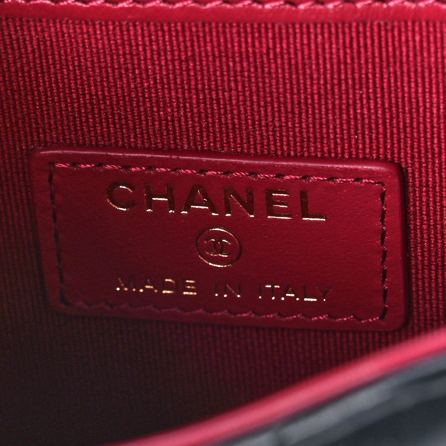 Chanel Lambskin Quilted Phone Holder With Chain Black 6 of 12