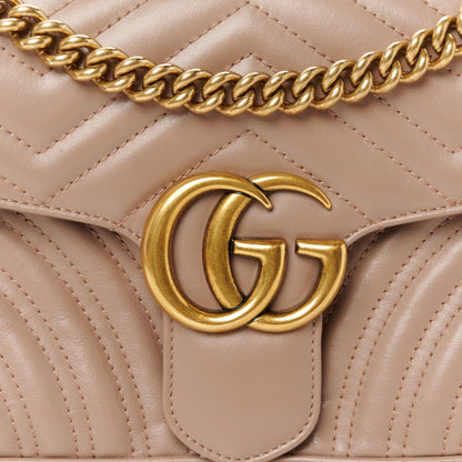 Gucci Calfskin Matelasse Medium GG Marmont Shoulder Bag Porcelain Rose 8 of 10