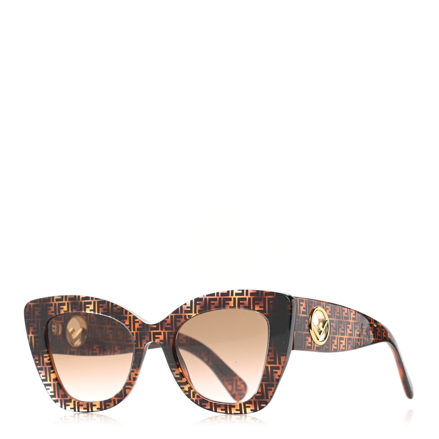 Fendi Acetate F is Fendi FF 51mm Cat Eye Sunglasses 0327/S Tortoise Camouflage 1 of 5