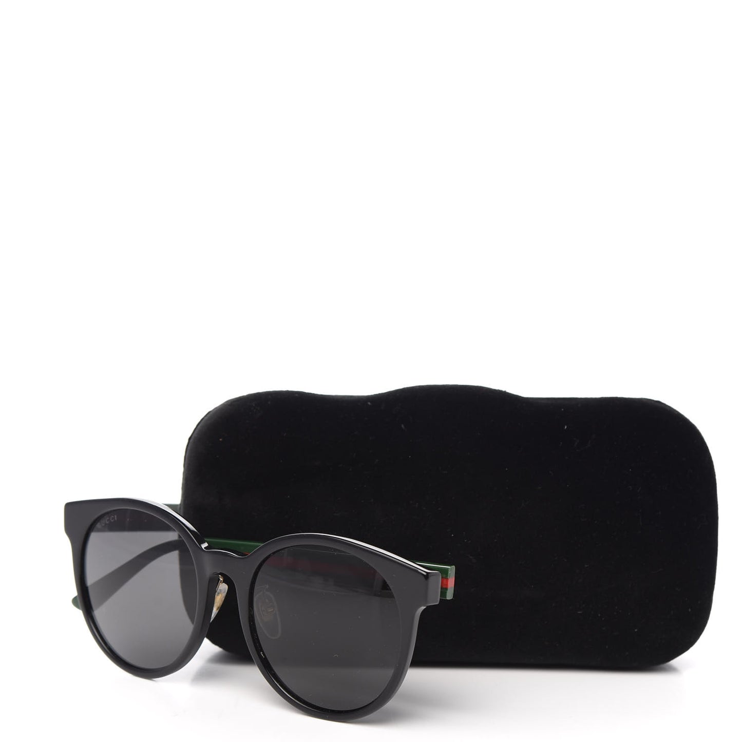 Acetate GG Web Round Eye Sunglasses GG0854SK Black