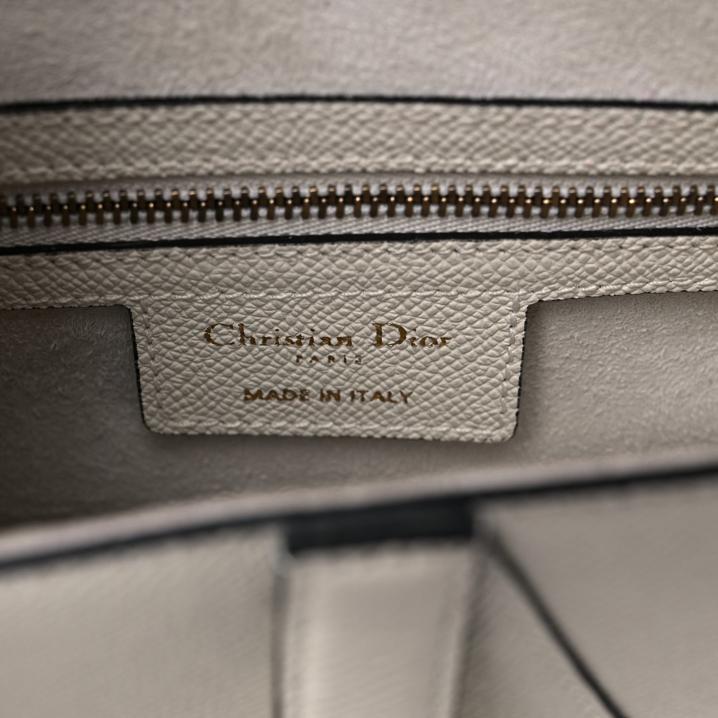 Grained Calfskin Saddle Bag With Strap Latte