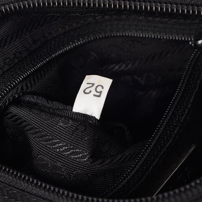 Prada Tessuto Nylon Single Buckle Messenger Bag Black 7 of 7