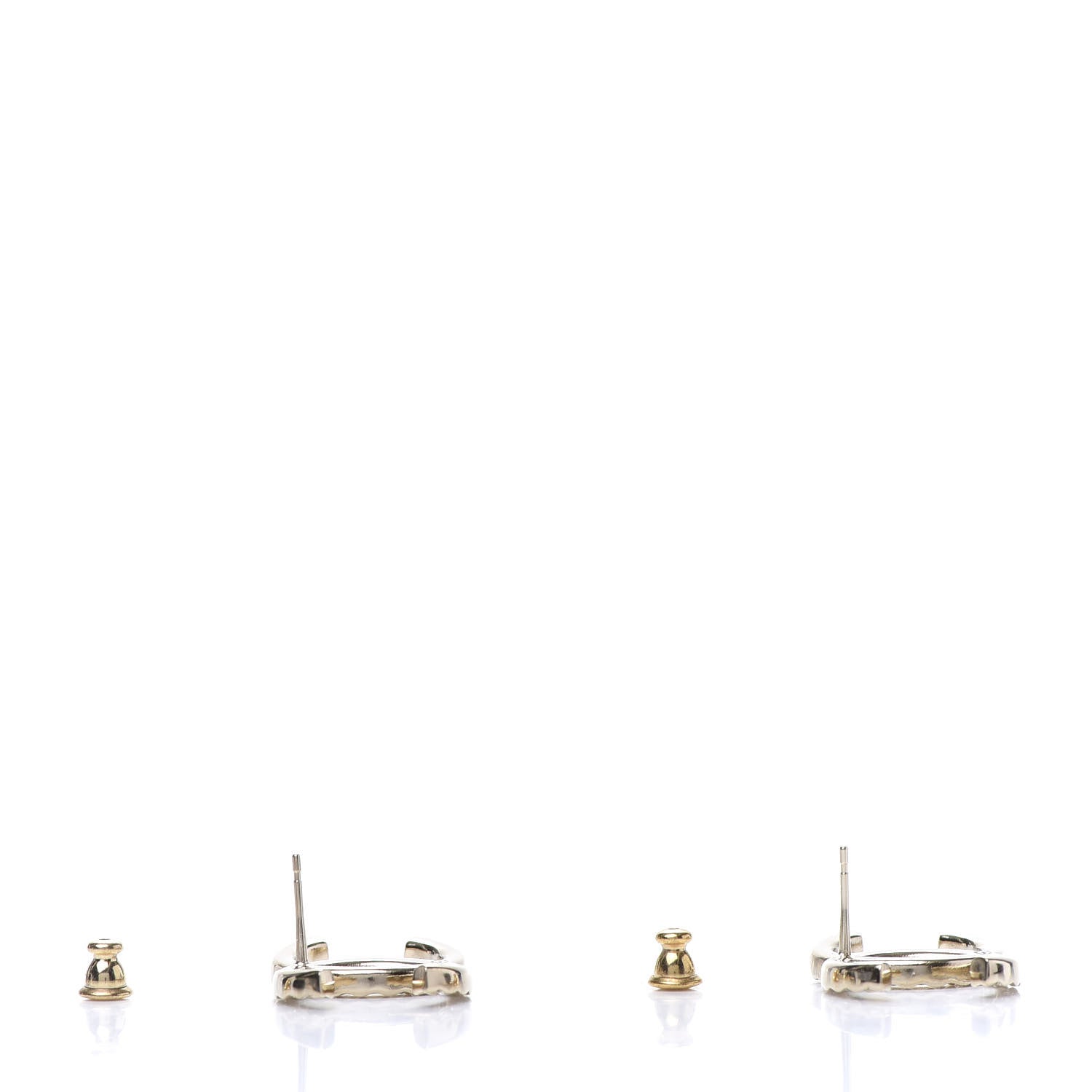 Chanel Baguette Crystal High Society CC Earrings Gold 4 of 5