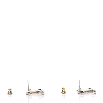 Chanel Baguette Crystal High Society CC Earrings Gold 4 of 5